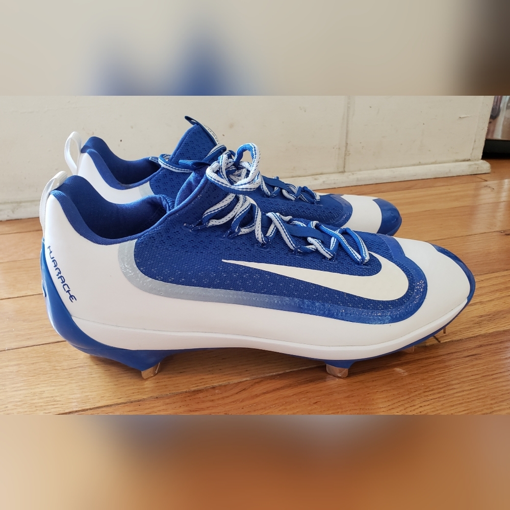 NIKE ALPHA HUARACHE 2K FILTH LOW BASEBALL CLEATS BLUE 807129-410 MENS SIZE 12